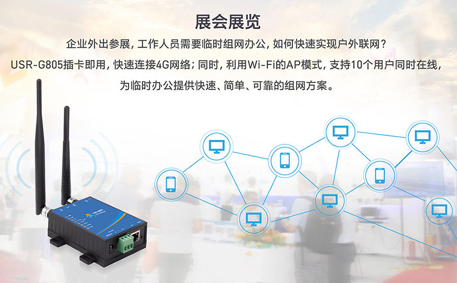 工业路由器图片G805：展会展览现场解决方案