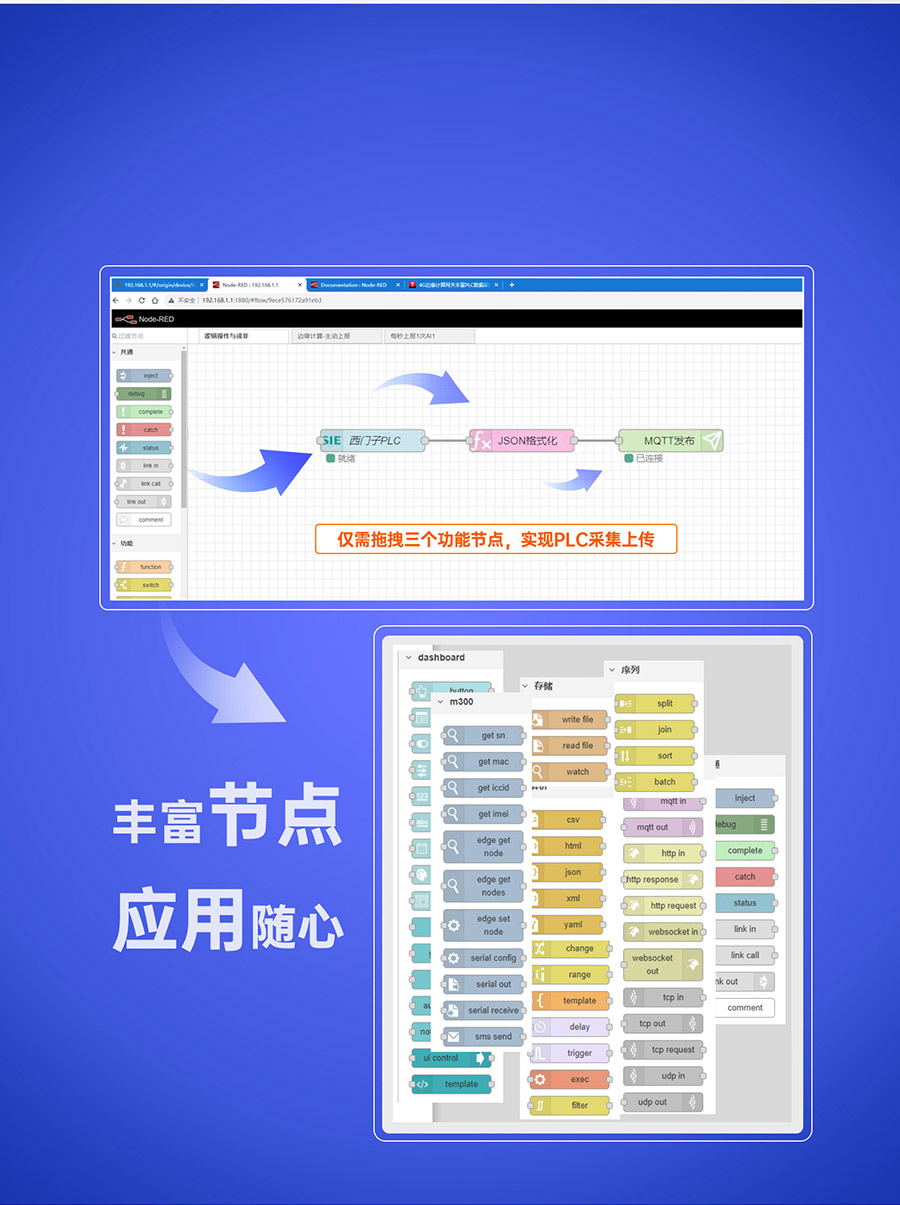 物联网控制器-工业网关M300：它是图形化编程PLC